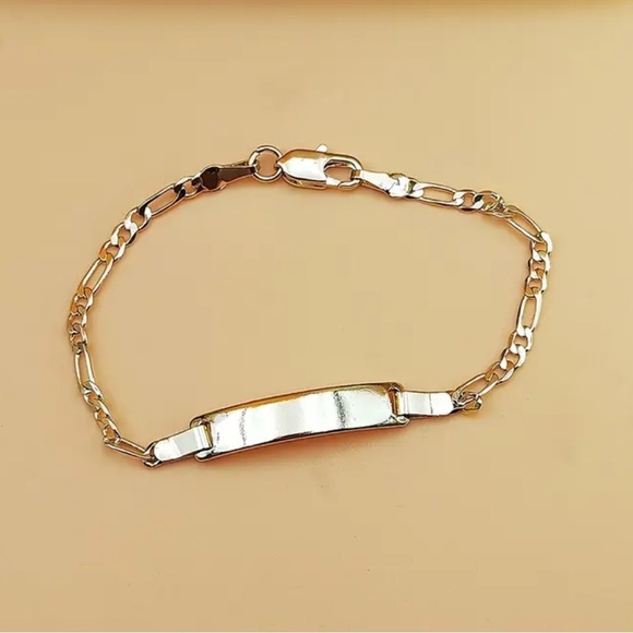 14k gold plated figaro bracelet with high quality lobster clasp
for girls   NWT - Picture 6 of 6